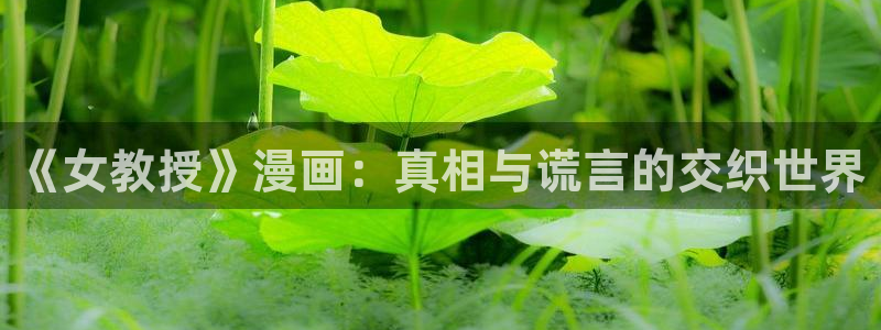 漫蛙漫画免费观看入口下载：《女教授》漫画：真相与谎言的交织世界
