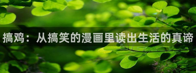 漫蛙下拉式漫画在线入口：搞鸡：从搞笑的漫画里读出生活的真谛